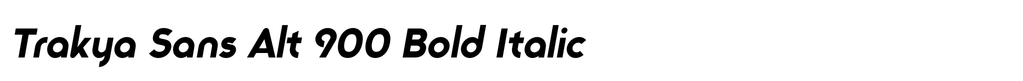 Trakya Sans Alt 900 Bold Italic image